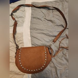 Rebecca Minkoff Crossbody Leather Studded Saddle bag